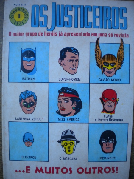 034 - Gibi - QUADRINHOS - OS JUSTICEIROS - Nº 1 (um) - 1ª Série - Setembro de 1967 - Editora Ebal --