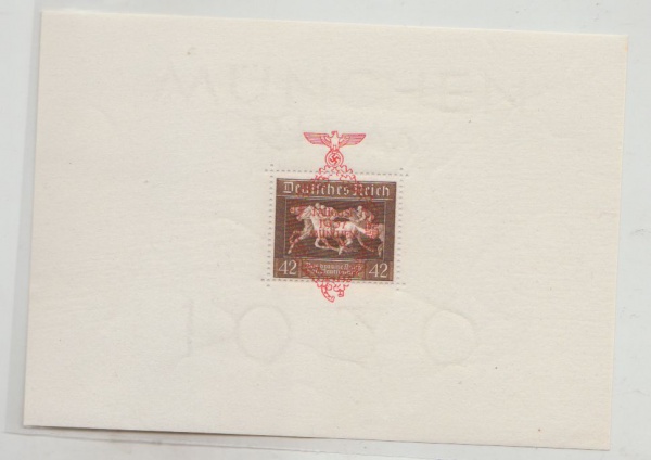 ALEMANHA REICH 1937 BLOCO Mi#10 MINT - CATÁLOGO 190,00 EUROS