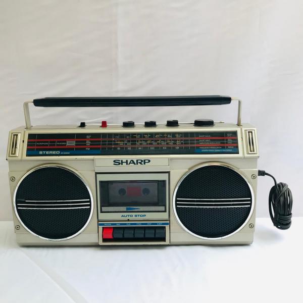 Antigo Rádio Gravador Cassette Stereo, Toca Fitas, SHARP Modelo GF