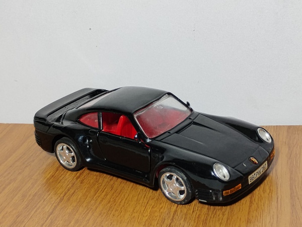 Miniatura em metal de carro: Porsche 959- 1985 - Tamanh