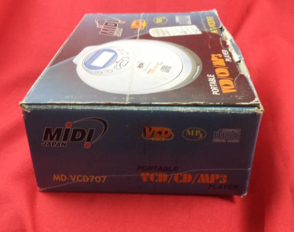 DISC MAN PORTABLE VCD/ CD/MP3 PLAYER, MIDI JAPAN, COMPL