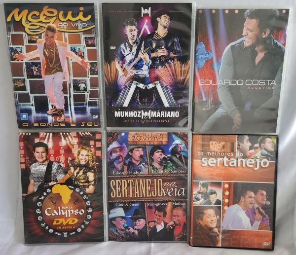 DVD - Lote contendo 6 DVD Shows, Sendo Sertanejo na Ve