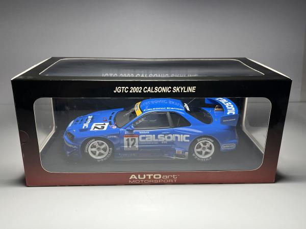 2002 Nissan Skyline JGTC Calsonic #12 Azul - Autoart Es