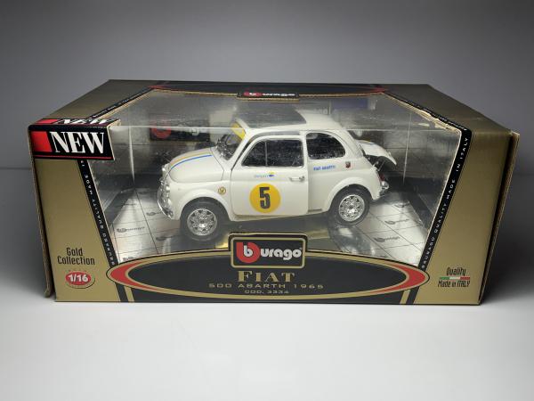 1965 Fiat 500 Abarth Branco #5 Donati - Burago Made in