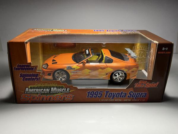 1995 Toyota Supra Laranja Spinners - American Muscle Es