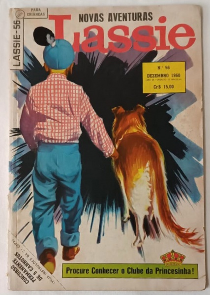 Quadrinhos. LASSIE, nr 56, dez/1960, EBAL. 36p. PB. Conservada. Difícil.
