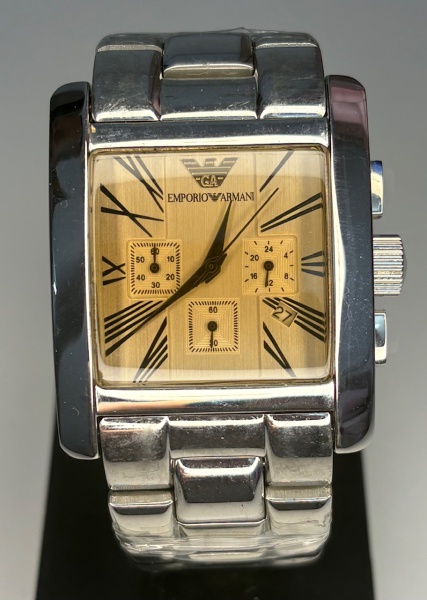 Emporio Armani AR-0186 - Relógio de pulso cronógrafo Quartz com
