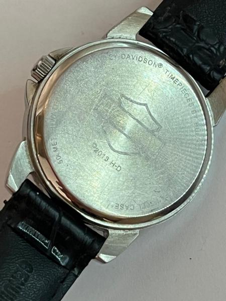 RELOGIO HARLEY DAVIDSON QUARTZ MASCULINO, ACO, COURO. 39MM