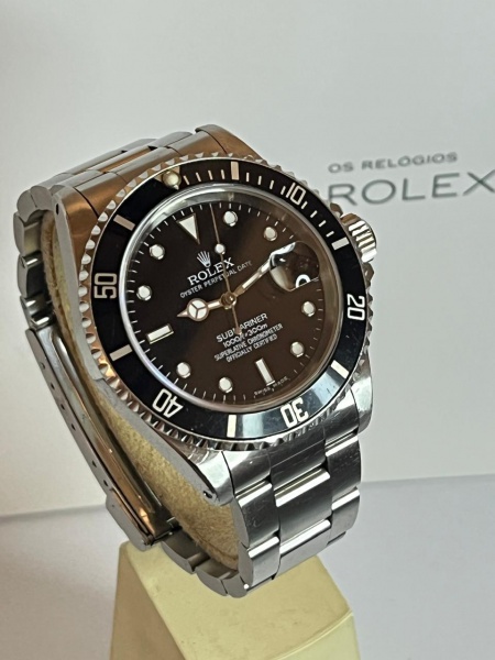 RELOGIO ROLEX SUBMARINER DATE 16610 LETRA X REVISADO GENUÍNO