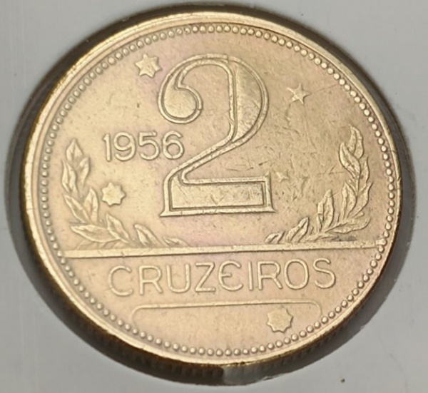 MOEDA 2 CRUZEIROS 1956 - SOBERBA.