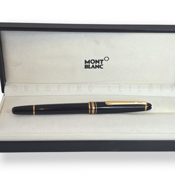 Canetas . Caneta Tinteiro original Montblanc modelo 144, pena méd foto 2