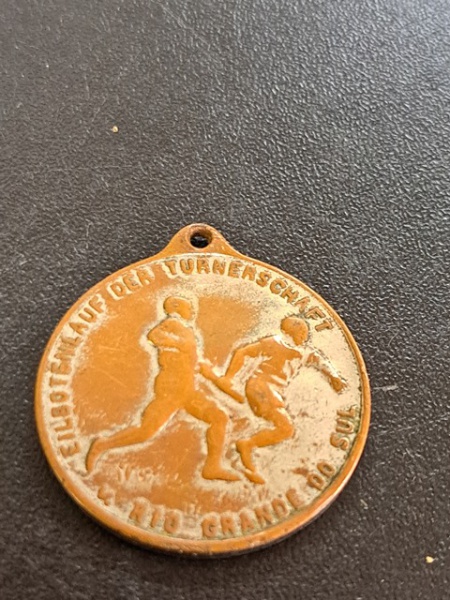 MEDALHA CENTENARIO COLONIZAÇAO ALLEMA  1824 - 1924 BRONZE 33 MM