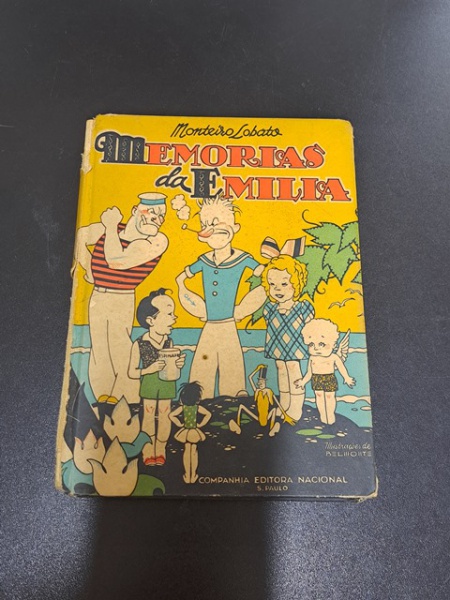 RARO LIVRO MONTEIRO LOBATO - MEMORIAS DA EMILIA ANO 1942