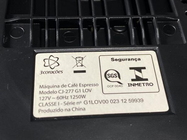 Máquina de café espresso Três Corações modelo CJ-277 G1