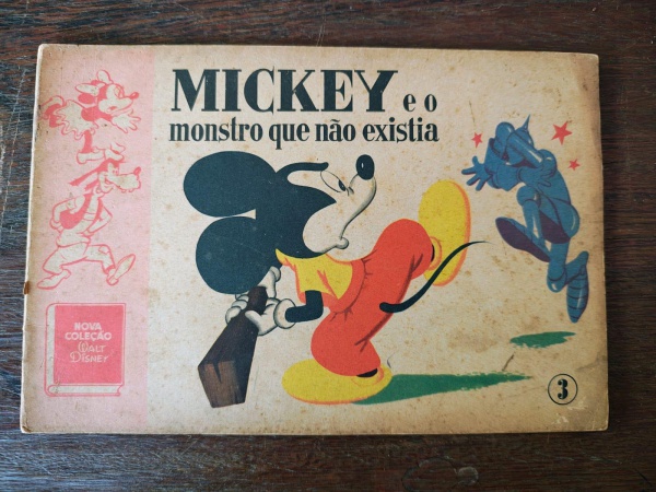 NOVA COLEÇÃO DISNEY - MICKEY E O MONSTRO QUE NÃO EXISTIA - Nº 3- Editora Brasil America - Marcas do Tempo.