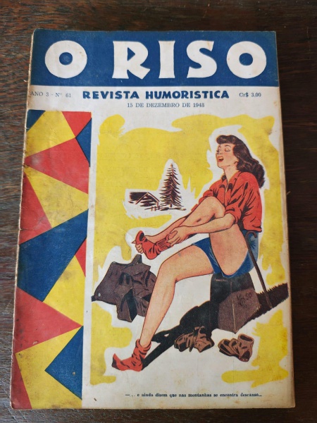 O RISO - ANO 3 - Nº 61 - 1948 - Marcas do Tempo e Perdas da lombar