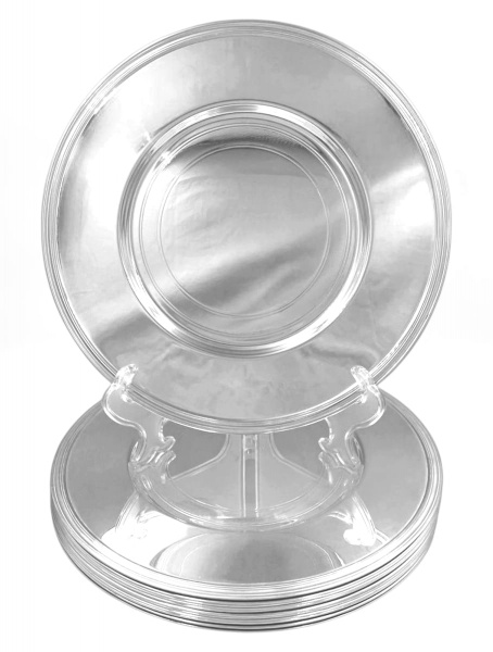 CHRISTOFLE - ALBI - SOUSPLATS - Lote composto por 12 Sousplat's com guilhoche em metal espessurado à prata da renomada manufatura Christofle, modelo dito Albi. (OBS.: 4 dos sousplats estão com os guilhoches e marcas da manufatura desgastadas conforme foto adicional). Todos em excelente estado. Medidas.: 30cm