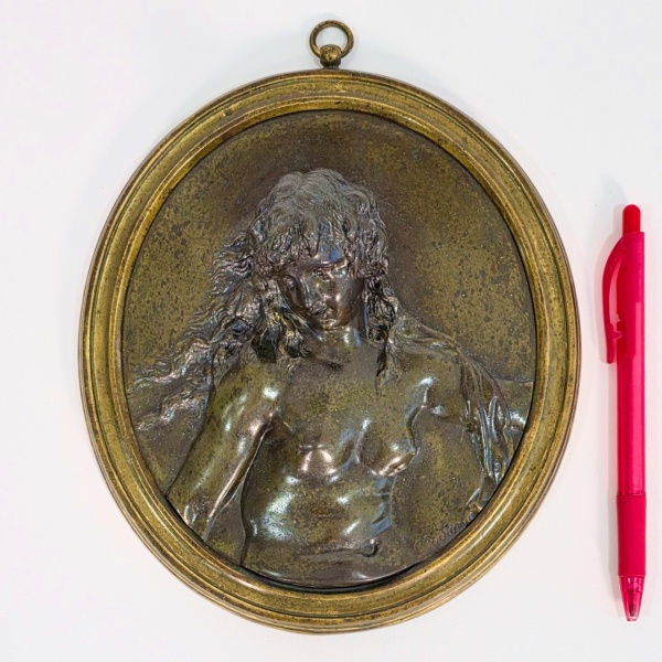 Claude Michel Clodion (1738-1814) (After) - Rara escultura em bronze patinado do séc. XIX, assinada "Clodion", 19 x 17 cm, alta cotação internacional, vide print de site especializado nas fotos adicionais.