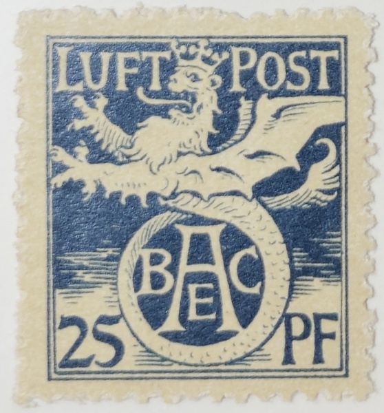 Alemanha/ "Bayern" - Raro selo novo com goma de 25 PF ano 1912.