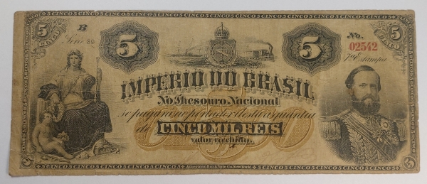 Cédula do Império do Brasil, 5 mil réis