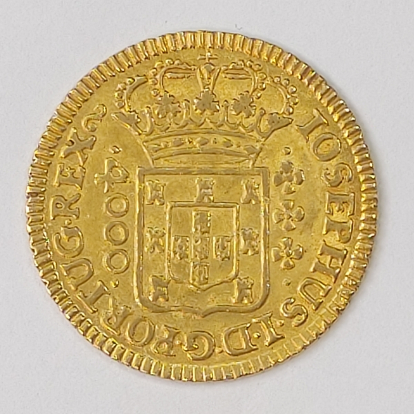 Moeda de ouro Brasil, 4000 réis, 1775, 8gr, soberba