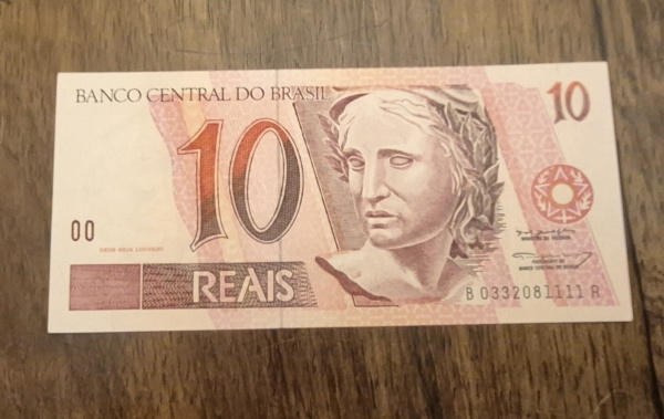 Cédula 10 Reais BA- FE Pedro Malan / Gustavo Loyola - 1º Família