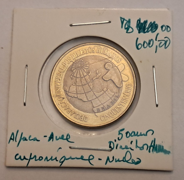 1 Real - 50 Anos Do Direitos Humanos - 1998 - FC