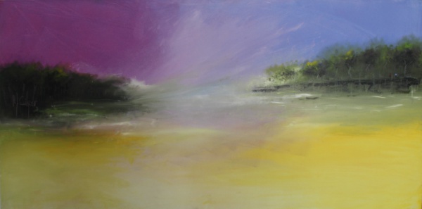 Mauro Silper - Título: Série Segmentações - Cena 38,Técnica: Acrílica sobre Tela- Dimensão: 70 x 140 cm - Obra com estrutura em painel