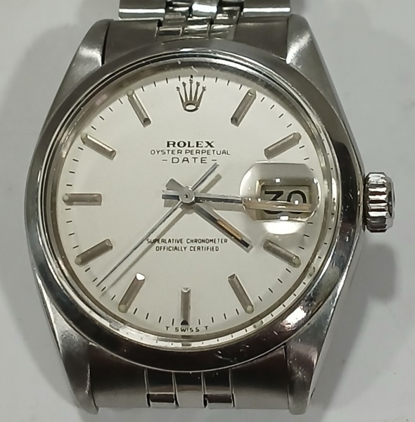 RELÓGIO ROLEX REFERÊNCIA 1500 - OYSTER PERPETUAL MASCULINO AUTOMÁTICO PULSEIRA JUBILEU- 34MM - PERFEITO FUNCIONAMENTO PORÉM SEM GARANTIAS FUTURAS.