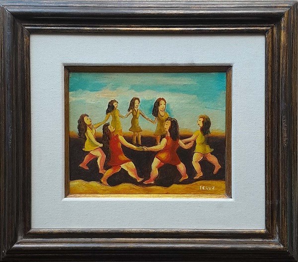 TERUZ, Ciranda - óleo sobre cartão - 20x25 cm - acid