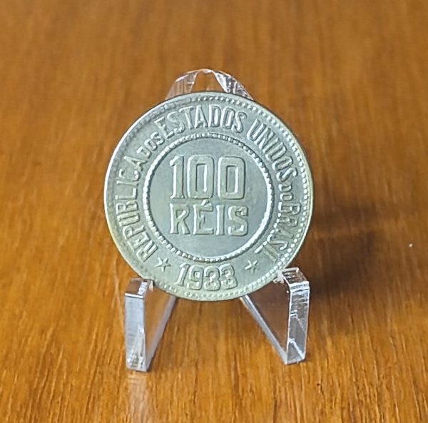 V087 BRASIL 100 REIS 1933 FC.