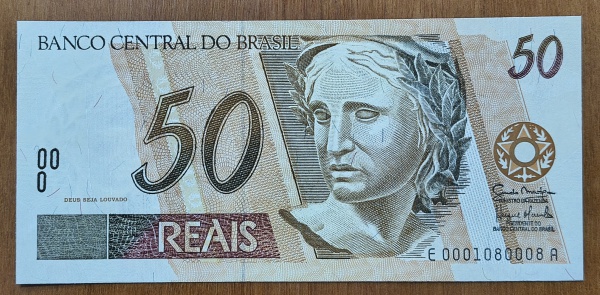 C323 BRASIL 50 REAIS 2009 MEIRELLES 1ª SERIE FE.