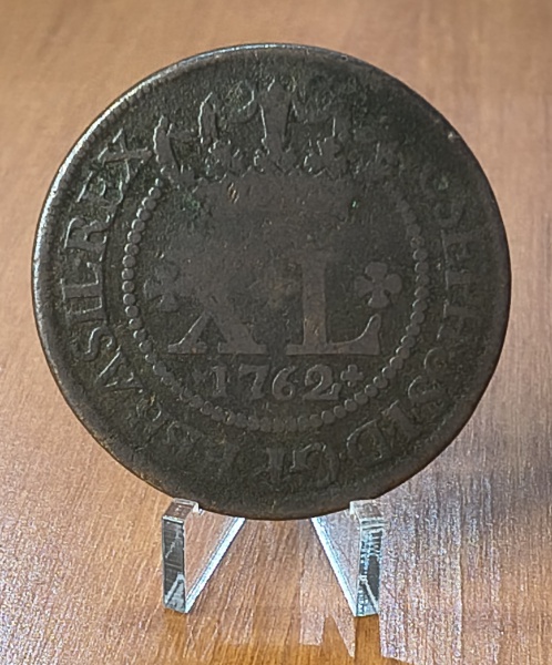 C198 BRASIL XL REIS 1762B COROA 3º TIPO MUITO RARA.
