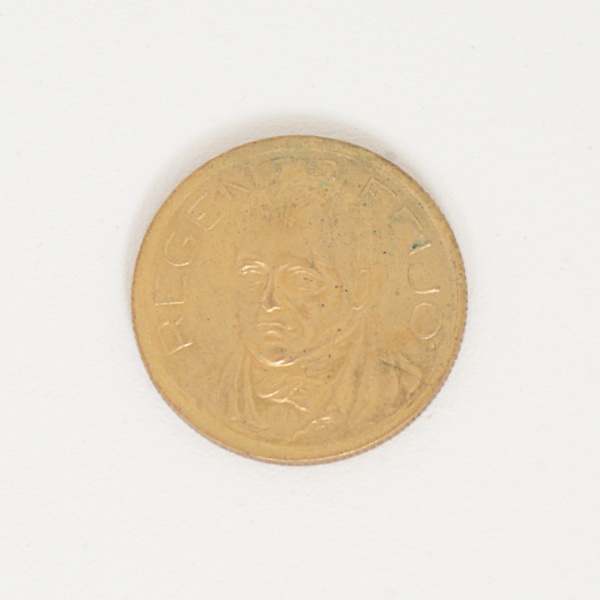 NUMISMÁTICA, Brasil, República, uma (1) moeda de 500 reis 1935 DATA ESCASSA), Regente Feijó, cunhadaem latão (liga de bronze com alumínio), excelente estado de conservação, vide foto.
