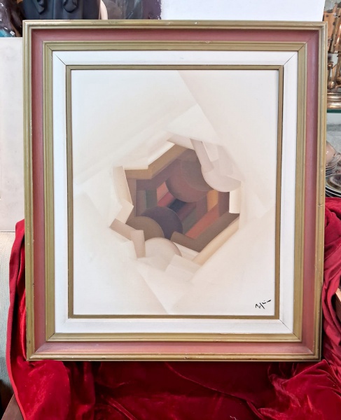 MIRIAM MEDEIROS - s/título, óleo sobre tela. Medida: 80 cm x 50 cm.