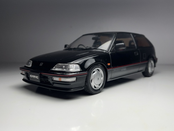 1990 Honda Civic EF-9 Sir Preto Triple Escala 1/18