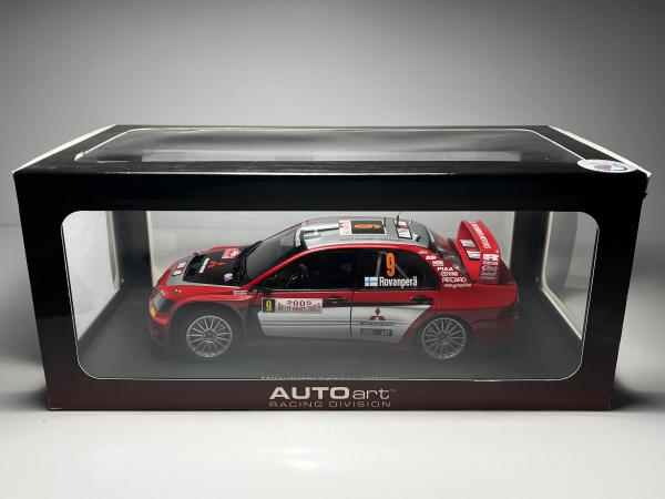 Mitsubishi Lancer WRC05 Prata e Vermelho Rovanpera #9 -