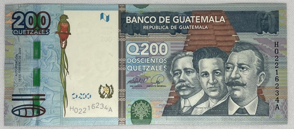 Numismática Guatemala - 200 Quetzales 2009 - P-120