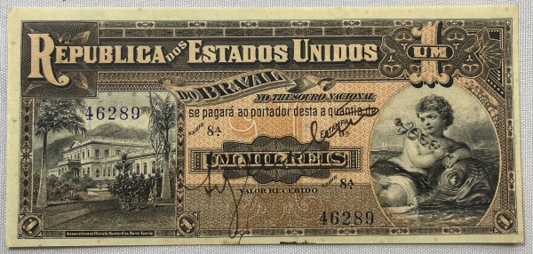 Numismática Brasil - 1.000 Réis - Série 80 - Autografada