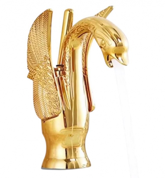 Belíssima torneira em design exclusivo torneira de monocomando misturados, toda elaborada por desing de cisne, medindo aproximadamente 20 cm, acompanha os tubos de agua quente e fria.