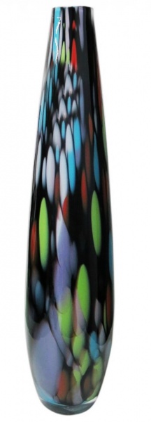 Vaso de murano todo colorido, medindo 50 cm