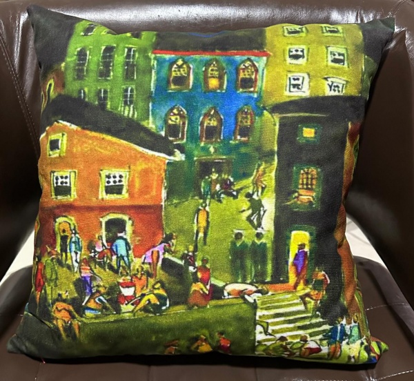 CARYBÉ - ALMOFADA REPRESENTADO A  OBRA DOS ARISTA FEITA EM TECIDO SUEDE FINO ACABAMENTO COM ( Espuma Antialérgica) MEDIDAS 43 X 43 LAVÁVEL