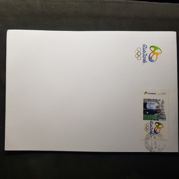 Envelope personalizado Olimpíadas Rio 2016 com selo personalizado