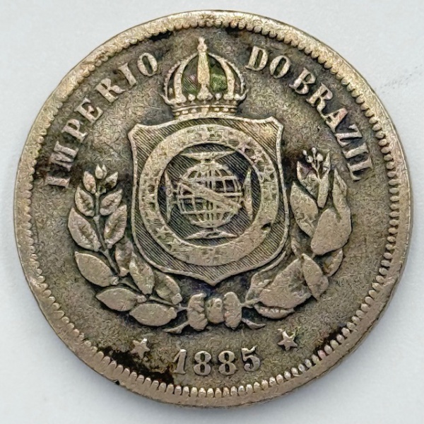 Moeda 100 Réis, 1885. Império. Cupro níquel. C.Amato V015 - MBC