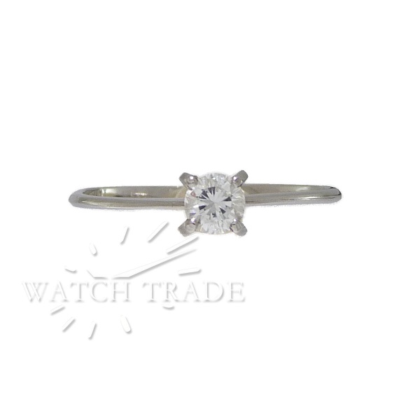 Relogios . ANEL SOLITÁRIO DE DIAMANTE EM OURO BRANCO 18K (0.750). foto 4