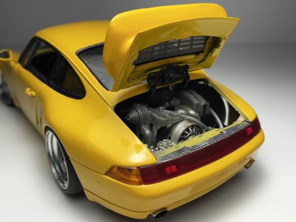 1993 Porsche 911 Carrera RS Amarelo - Burago Escala 1/1