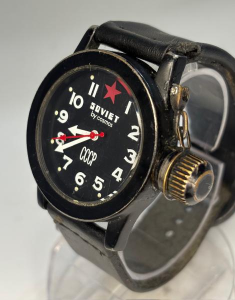 Soviet by Cosmos - Relógio de pulso Quartz com pulseira em couro