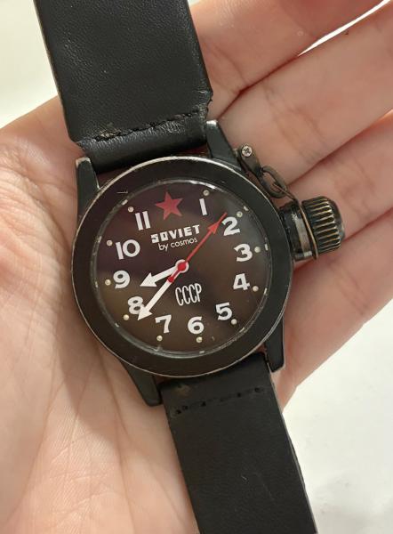 Soviet by Cosmos - Relógio de pulso Quartz com pulseira em couro