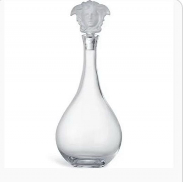 ROSENTHAL Design da MAISON VERSACE. Modelo Medusa Lumiere  Decantador em cristal translucido. 39 x