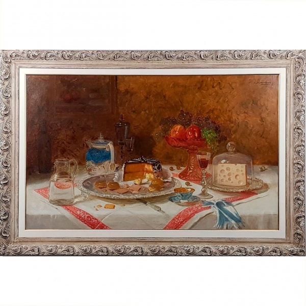 PEDRO ALEXANDRINO. Natureza morta - o.s.t. - 110 x 70 cm - assonado c.s.d..